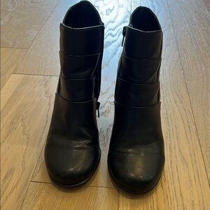 A2 By Aerosoles Black Ankle Boots Chunky Design